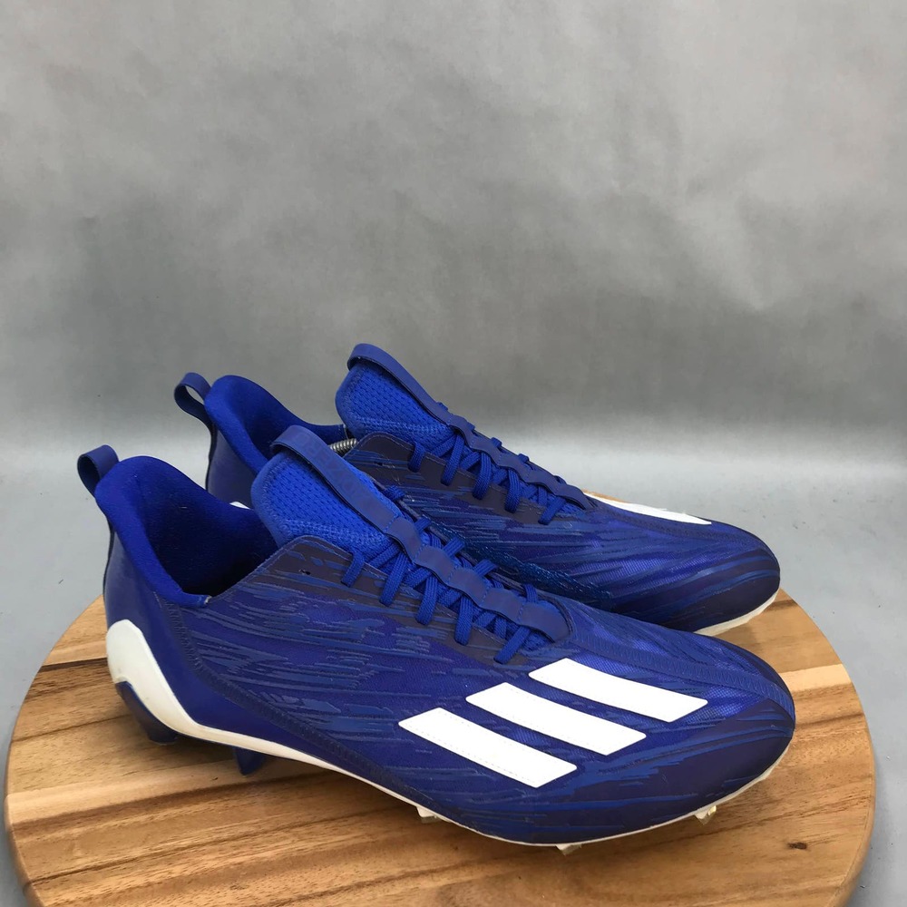 Adidas Adizero Football Cleats Mens 16 Royal‎ Blue Low Top Lace Up